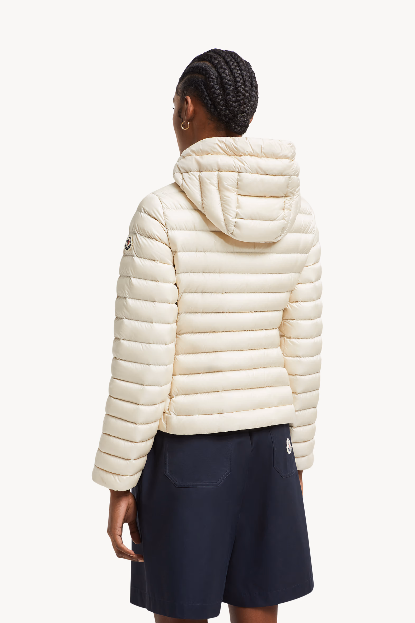 Plumífero corto con capucha Ige Mujer Blanco Marfil Moncler 5